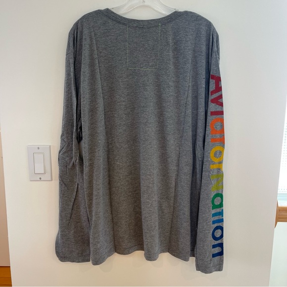 NWT Aviator Nation Logo Mill Valley Long Sleeve Shirt in Heather Grey , NEW - Picture 6 of 11